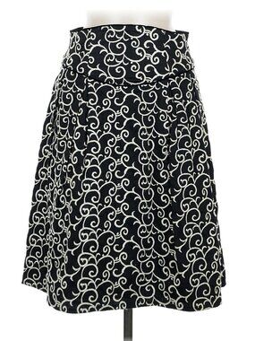 Nanette Lepore Paisley Print Skirt Black White Paisley Size 6